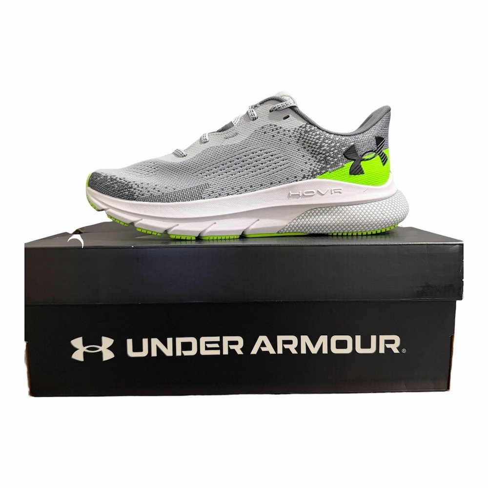 Under Armour HOVR Turbulence 2 Men's Running Shoes Size 10 Gray Volt Green NIB